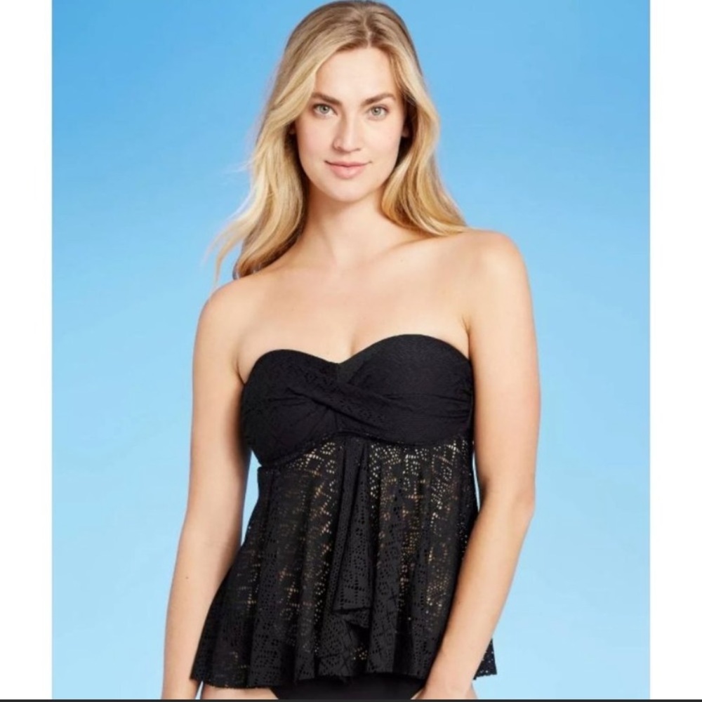 NWT Kona Sol Slit Front Tube Top Tankini